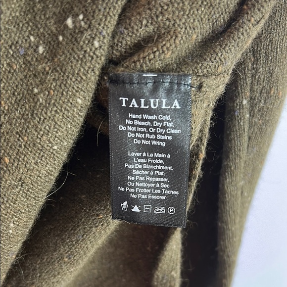 Aritzia Talula Olive Angora Wool Cashmere Blend Knit Pullover Size Small - Picture 7 of 9